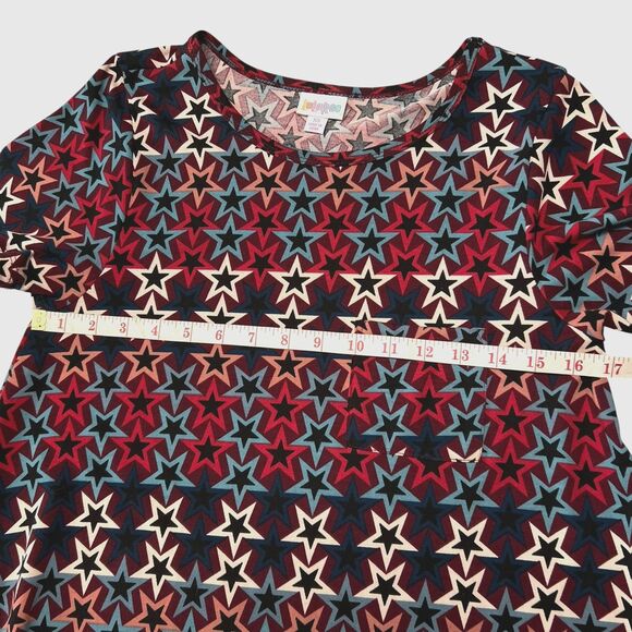 LulaRoe T-shirt Dress All Over Stars Print Flowy Knee Length Fun Size XS - Picture 6 of 9